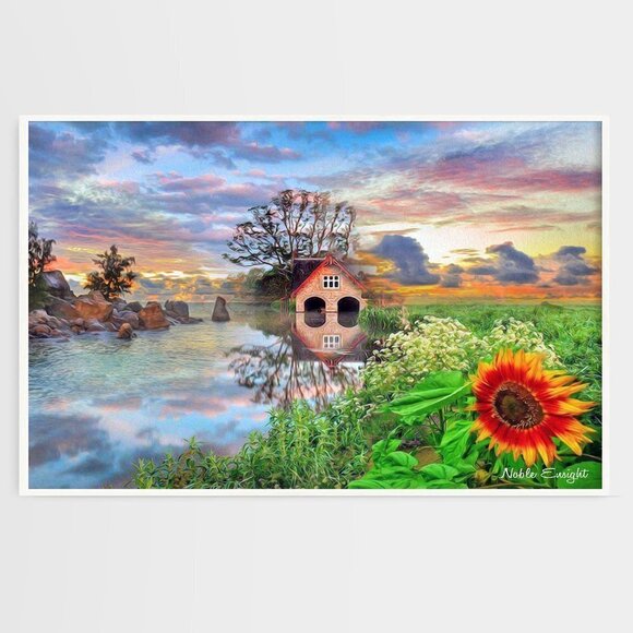 NobleCaptures Other - 12x18 Landscape Fantasy Composite Oil Painting Wall Art‎ Poster